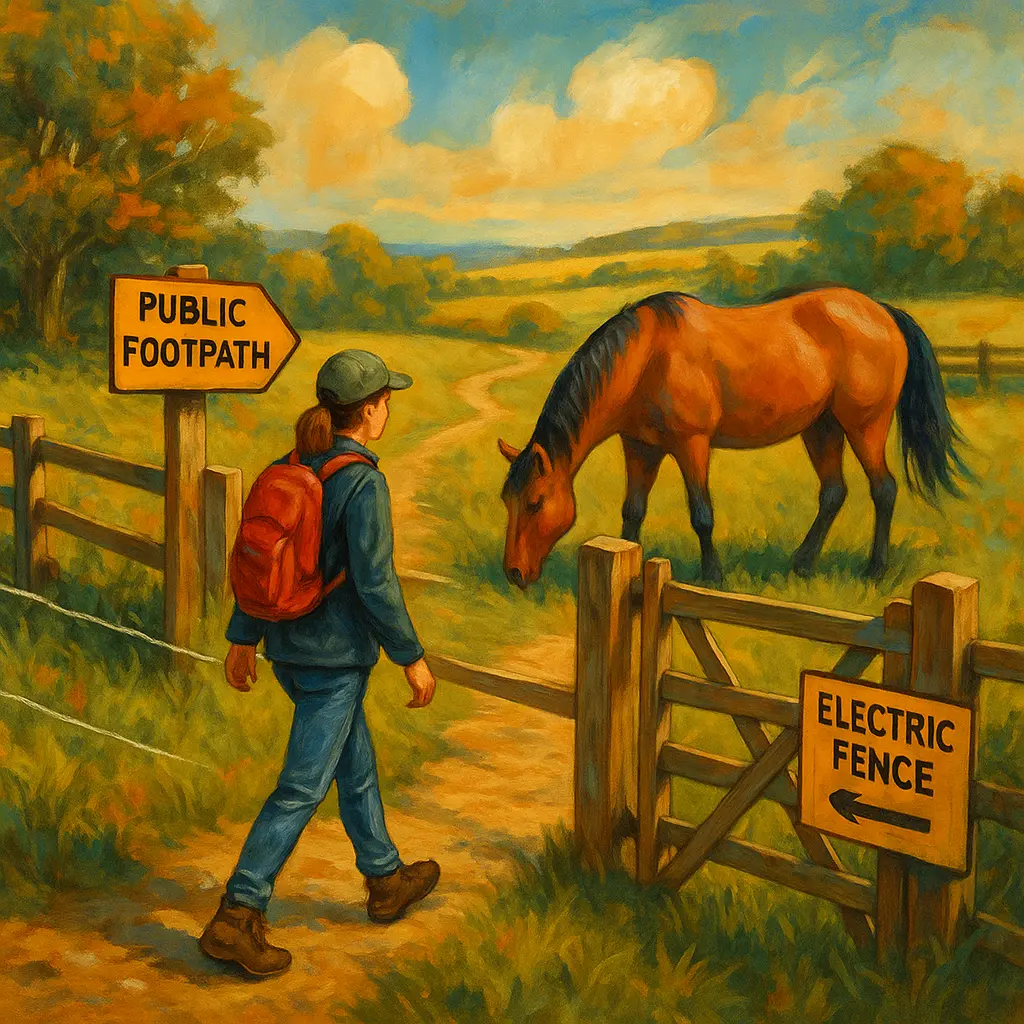Public Footpaths In Horse Fields: Fencing, Signs, Cover